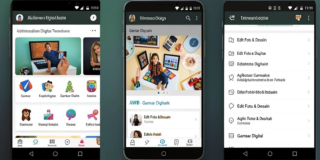 Tampilan antarmuka aplikasi dengan fitur pengeditan gambar modern.