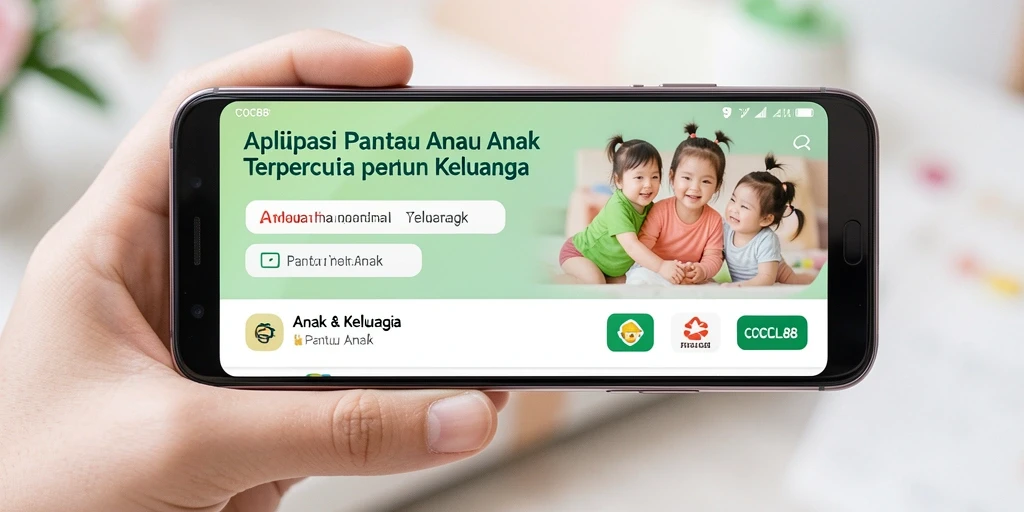 Tampilan antarmuka utama COCOL88 untuk pemantauan anak.