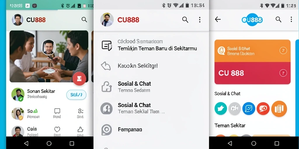 Tampilan antarmuka pengguna CU888 yang ramah dan interaktif.