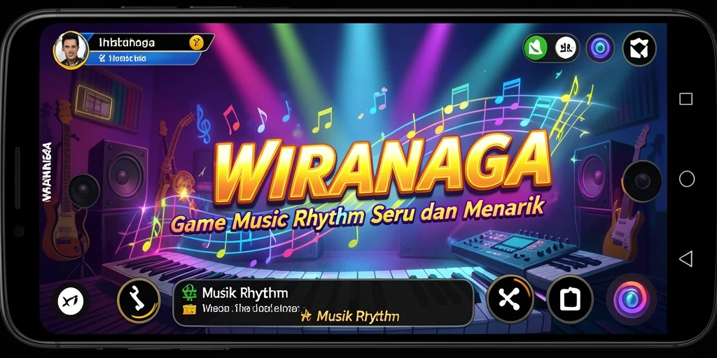 Tampilan antarmuka WIRANAGA yang dinamis dan penuh warna.